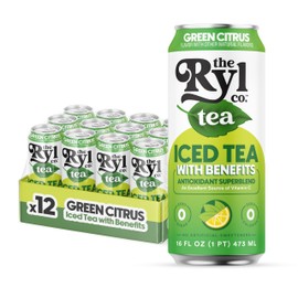 Ryl Iced Tea, Green Citrus Tea, Antioxidant Superblend, Zero Sugar, Low Carb, Zero Calorie - 16.0 Fl Oz (12-Pack)