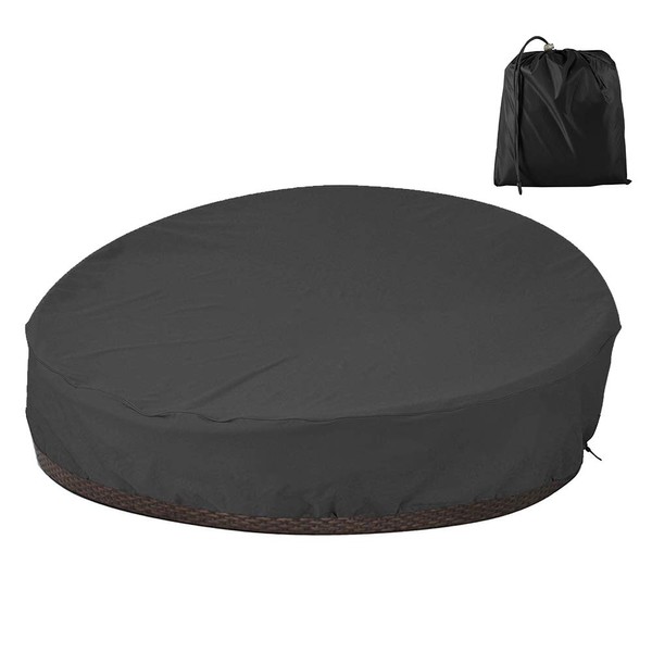 Patio Rattan Daybed Cover Round Waterproof Furniture Cover 210D Oxford