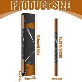 HQR Augenbrauenstift Wasserfest,2-in-1 Dual-Ended Microblading Augenbrauenstift,3D Eyebrow Pencil,Augenbrauenstift Wasserfest Wischfest,Kann Leicht Natürliche Augenbrauenfarbe(Hellbraun)