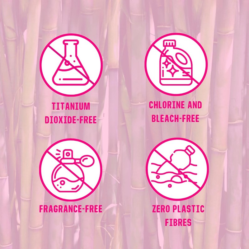 Flo Organic Bamboo Leakproof, Highly Absorbent Long Panty Liners -