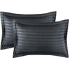 Hafaa Single Duvet Cover Set Hotel Quality Stripes Satin Bedding