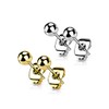 PiercedOff Titanium Earrings with a 3mm Ball Head