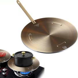 Heat Diffuser for Gas Stove, NISPOTDOR Induction Cooktop Adapter Plate, Heavy Duty Simmer Plate Induction Converter Disk with Detachable Handle 11inch