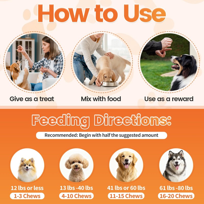 Dog Multivitamin Chews, 16-in-1 Vitamins & Supplements, 500 Soft Chews