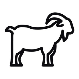 Dark Spark Decals Simple Line Goat 11 inch Black Indoor Outdoor Vinyl Decal