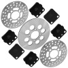Caltric Front Rear Brake Disc Rotor w/ Pads for Yamaha