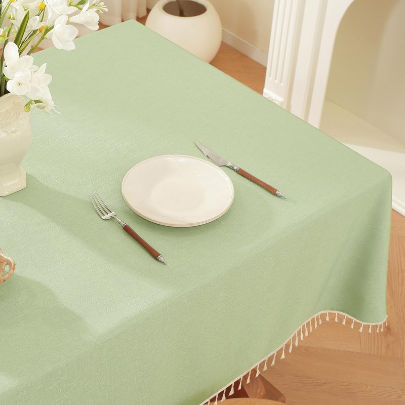JIALE - Mantel de primavera, resistente estilo lino con textura,