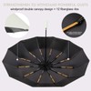 SOPPY Folding Umbrella Windproof, 12 Reinforced Ribs Travel Umbrella for