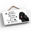 Global Designs Pets & Paws - Rope Plaque Black Cocker