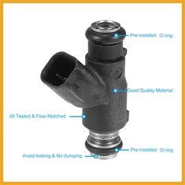 Partuto 28160355 Fuel Injector Nozzle Flow Matched Replacement for Hisun Tactic Strike for Massimo MSU500 for Coleman UT500 450 500 550 EFI UTV ATV Replacement