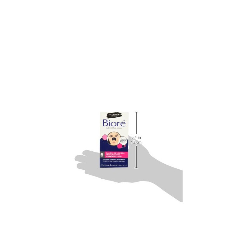 Biore Bandas de Limpieza Profunda con Carbon Natural, 6 Piezas