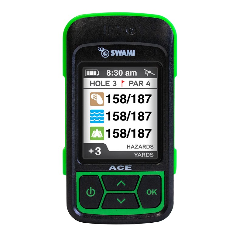 IZZO Golf Swami Ace Handheld Golf GPS Rangefinder - Lime