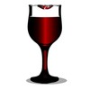 CafePress Lipstick Wine Glass Round 4" MDF Holiday Ornament