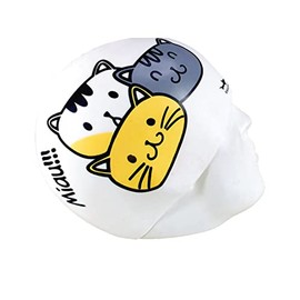 escualo Gorra Natacion Modelo Gatitos, blanco, adulto