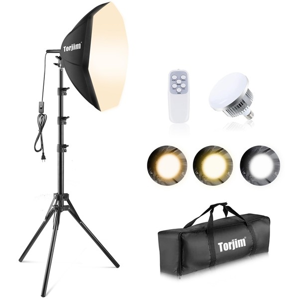 Torjim Softbox Photography Lighting Kit, 20'' x 20'' Professional Softbox