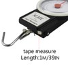 JSHANMEI 50LB Mechanical Hanging Fish Scale with 1M Tape Measure,Multi-Function