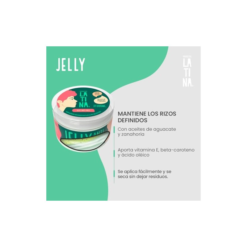 Latina Gel Cabello Jelly Anti Frizz Belleza Mujer Activador Rizos