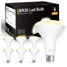 dalattin 6 Pack BR30 LED Bulbs 65W Equivalent, Dimmable Indoor Flood Lights 4000K Neutral White, 9W, 800 Lumens, E26 Base, LED Recessed Light Bulb for Living Room, Bedroom, Bathroom, Kitchen