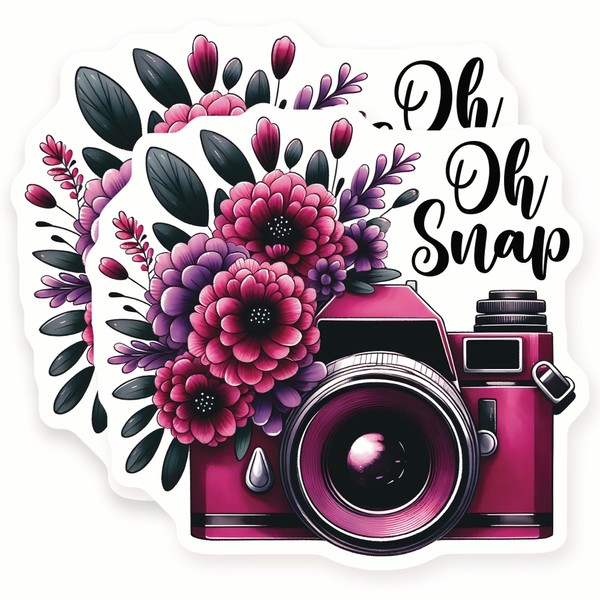 Camera Magnets - Floral - Photography Lover - 2 Pack