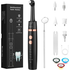 SIQUER Pulidor de dientes eléctrico con luz LED y 5 modos para limpieza dental