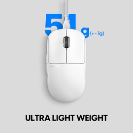 Pulsar Gaming Gears X2 Wired Gaming Mouse Ultra Light Optical Switch 26000DPI Motion Sync PAW3395 Sensor (M, Wired, White)