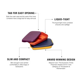 Tupperware Plastic My Lunch Liquid-Tight Lunch Box 590ml 2pc (Color May Varry)