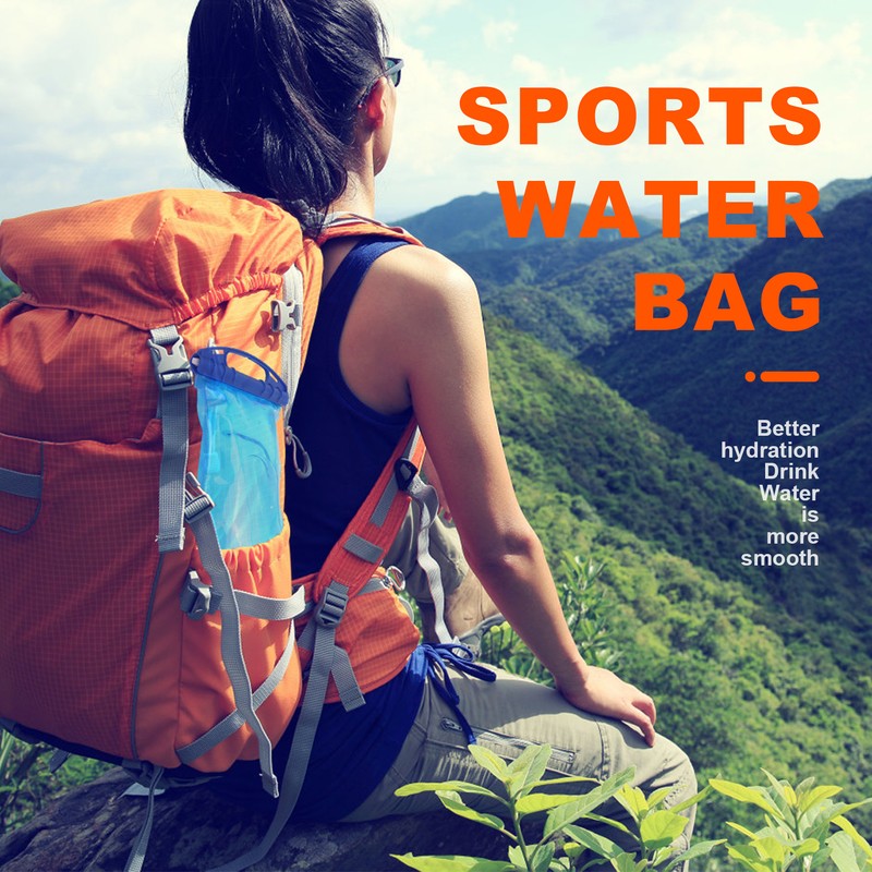 2L Outdoor Portable Water Bladder Drink Water Bag Drinking Pipe