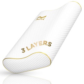 Royal Therapy Travel Memory Foam Pillow, Camping Pillow, Cervical Pillow for Neck Pain, Contour Pillow, Pillow for Neck and Shoulder Pain, Neck Pain Pillow