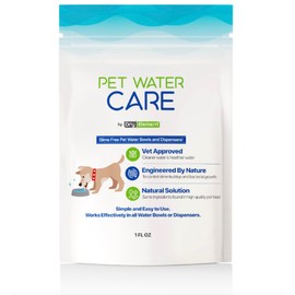 Pet Water Care - Dog and Cat Water Additive for Dental and Oral Care - Prevents Pets Water Bowl and Dispenser Fountain Slime - for Fresh Breath and Cleaner, Healthy Teeth
