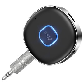 NEUTYPECHIC Aux Bluetooth Adapter Car, Bluetooth 5.3 Receiver Hands-Free Call, Wireless Car Bluetooth 5.3 Receiver for Home Stereo/Wired Headphones (Black)