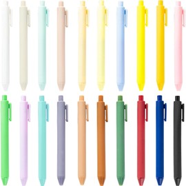 20Pcs Ballpoint Pens, BetterJonny 0.5mm Quick Dry Black Ink Pens Medium Point Gel Pens Smooth Writing Pen for Journaling Note School Office Home Supplies
