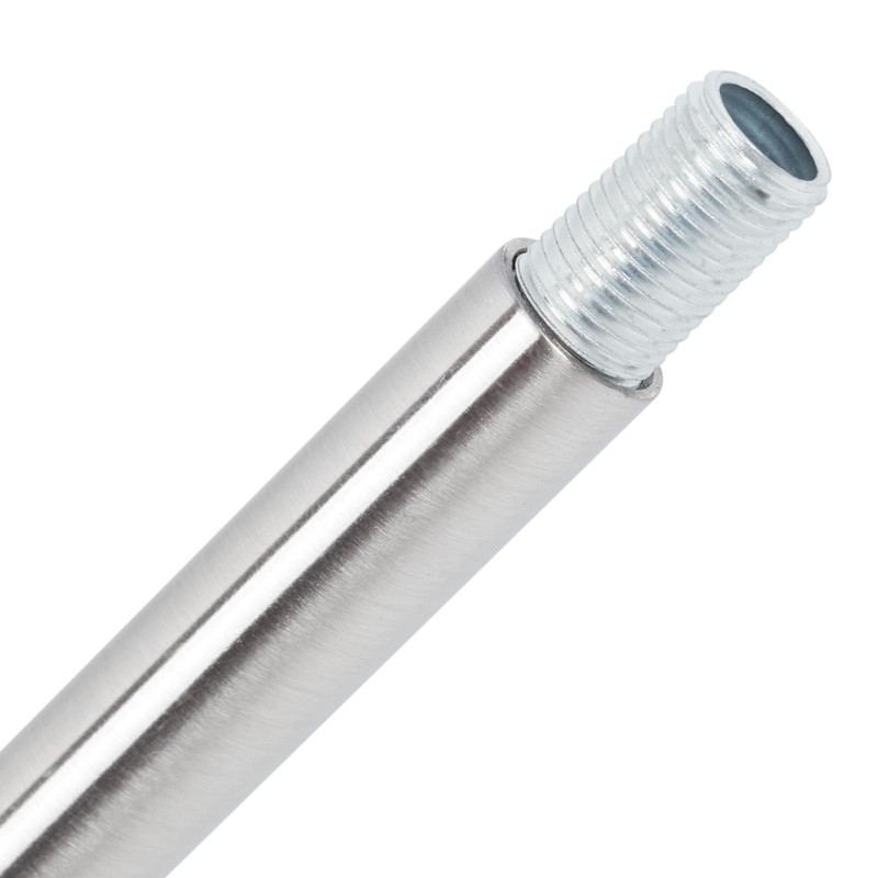 Brushed Nickel M12 Threaded Extension Rod for Pendant Light, Island