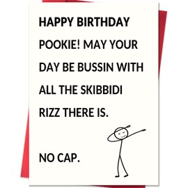 Smithtuy Funny Birthday Card for Boys Girls，10th 13th 14th 15th 16th 18th 21st Birthday Decorations & Gifts for Son Daughter Niece Nephew，10 to 30 Year Old Birthday Gifts with Gen Z Slang Meme