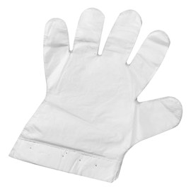 Gebol Praktimax Disposable Gloves Pack of 100 | Universal Size | Cardboard Suspension for Easy Removal | Plastic Protective Gloves Suitable for Left and Right Hand | Waterproof | Transparent