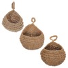 Levemolo 3pcs Wall Hanging Teardrop Baskets Rustic Vegetable and Fruit