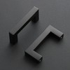 Ravinte 20 Pack Black Cabinet Pulls 2-1/2 Inch Square Kitchen