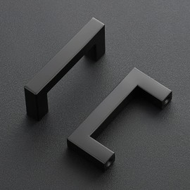 Ravinte 20 Pack Black Cabinet Pulls 2-1/2 Inch Square Kitchen Cabinet Handles Matte Black Kitchen Hardware for Drawer Pulls Drawer Handles Come with Screwdriver