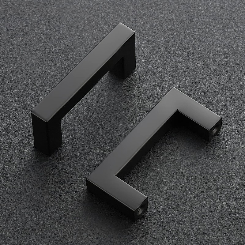 Ravinte 20 Pack Black Cabinet Pulls 2-1/2 Inch Square Kitchen