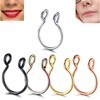 0.8 * 10MM Thin Septum Fake Nose Clip Ring Stud