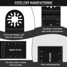 DOICAH 10 stk Sägeblatt Oszillierendes Zubehör Set Multifunktionswerkzeug Zubehör Set Multitool Sägeblätter Holz Kunststoff Metall für Fein Multitool Dremel Makita Einhell