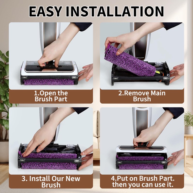 Unikstone 2 Pack Brush Roller Compatible with Shark Steam Pickup