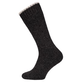One Pair of Extra Thick Wool Socks for Men and Women, Plain Design, Scandinavian Socks, Cuddly Socks, Made of 80% Wool, Thick Socks, Hyggelig Warm - Durable Terry Cloth, charcoal, 39-42
