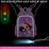 3PCS Girls Dog Backpack, Water Resistant Kids Bookbag Set with