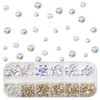 DZHILHMX Nail Rhinestones - 3D Multi Shape Size, Blue Moon