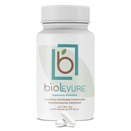 Prebiotico Probiotico - Autolisado Controlado de Saccharomyces Cerevisae - 60 Cápsulas de 500mg - Prebioticos y Probioticos - Magnesio - Vegano y Sin Gluten - Biolevure