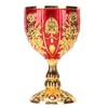 Gold Chalice 4 Inch High Zinc Alloy Retro Embossed Flower