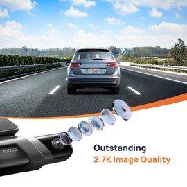 70mai Dash Cam M500, 2.7K Dash Cam Front, Dash Camera for Cars Built in eMMC 128GB, GPS, ADAS, Dashcam with HDR Night Vision,170° FOV, Parking Monitor, G-Sensor, Time-Lapse, App&WiFi, Voice Control