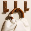 GHYTRIGEN 4 Pcs Leather Coat Hooks Wall Mount,Coat Hooks for
