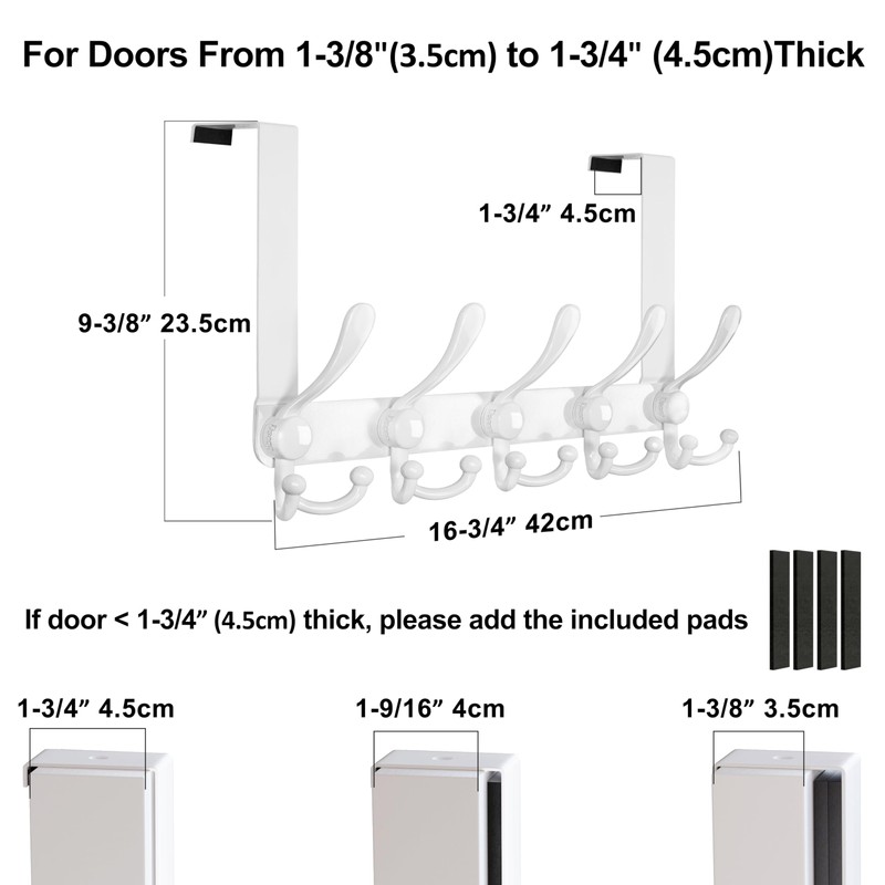 Dseap Over Door Hook 2.0 - Upgraded Version - Stronger,