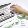 Clear Gel Mouse Wrist Rest, Green Cool Soft Ergonomic Wrist